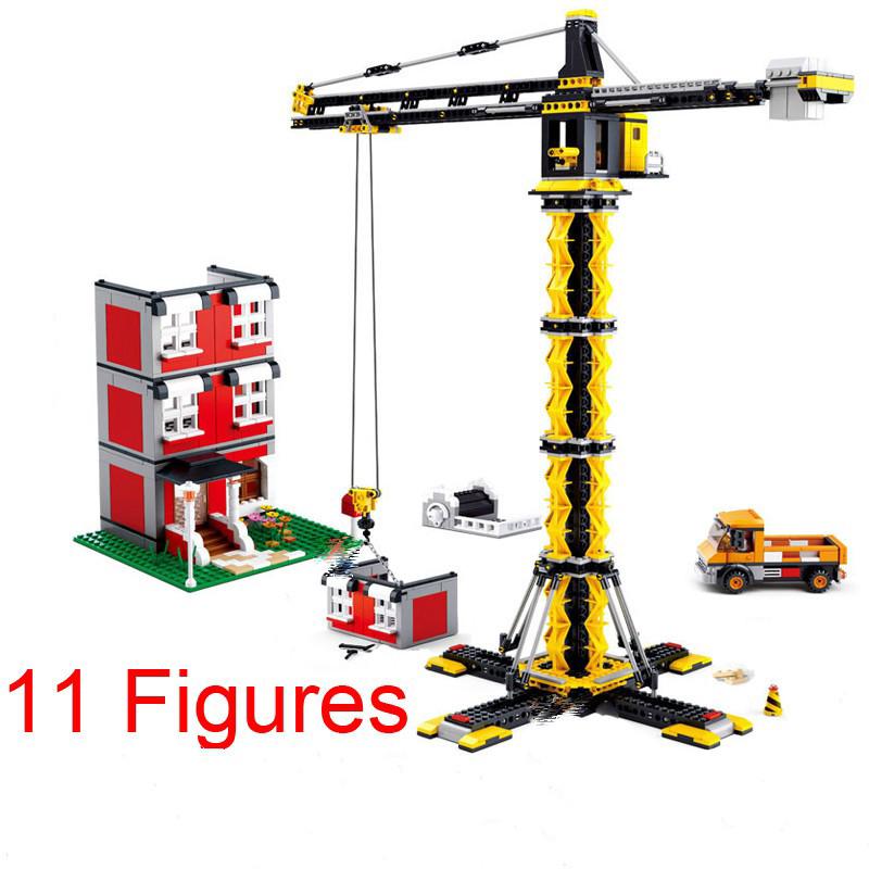 Compatible With Sluban 0555 City Construction Machinery 1461pcs Tower Crane