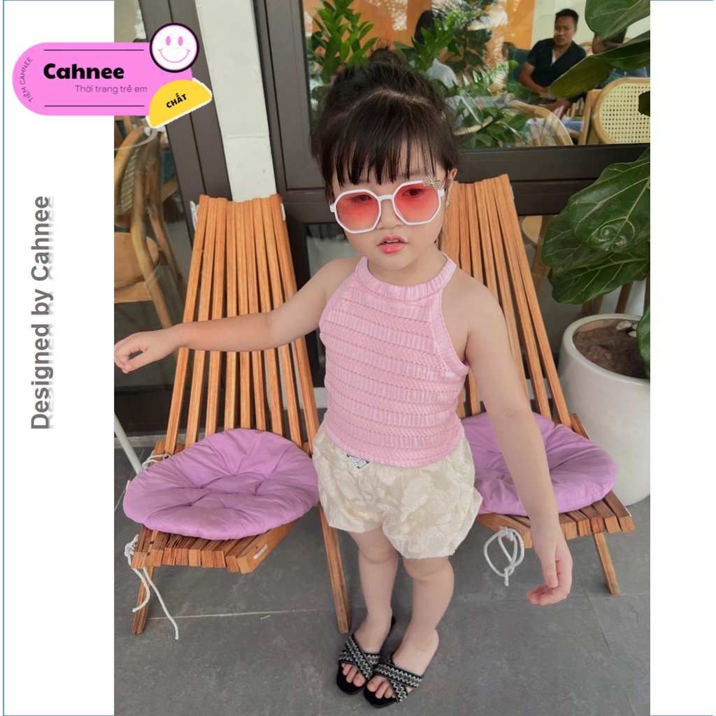 Áo 2 Dây Bé Gái - Áo Crotop 2 dây yếm cho bé gái Cahnee - Size từ 9 - 29kg