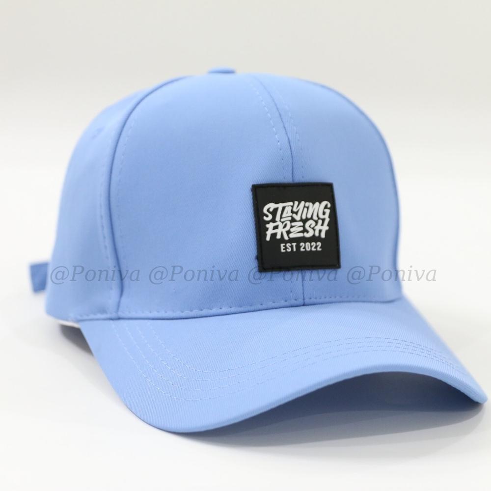 Mũ lưỡi trai ❤️ Nón kết phối tag cao su non in chữ staying fresh  chất kaki cao cấp form unisex  PONIVA siêu hot