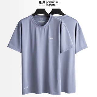 Áo thun nam không cổ FEAER chất thun lạnh DRI FIT màu xám