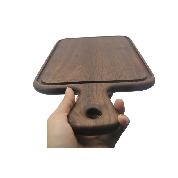 Thớt gỗ óc chó hình chữ nhật có tay cầm kích thước 22x42cm