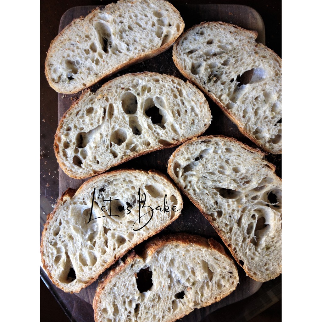 Oregano Sourdough Bread 350g - Bánh Mì Kinh Giới Tây Men Tự Nhiên