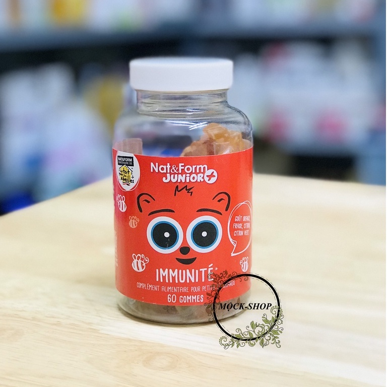 Kẹo Dẻo Hình Gấu Nat Form Junior Bổ Sung 9 Loại Vitamin Tăng Sức Đề Kháng Cho Trẻ Trên 3 Tuổi - NATFORM PHÁP