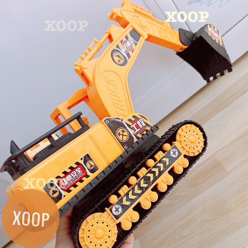 Đồ chơi ! Xe cẩu xúc kỹ thuật mô phỏng quán tính 40cm có người lái mã 222-186