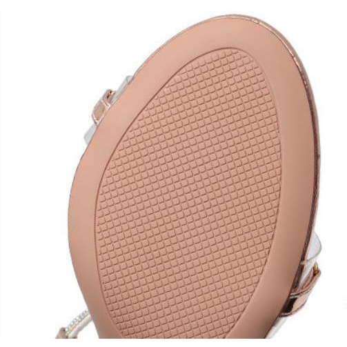 Dép Sandal Cao Gót Đính Đá Pha Lê Phong Cách Cổ Tích Nhẹ Nhàng