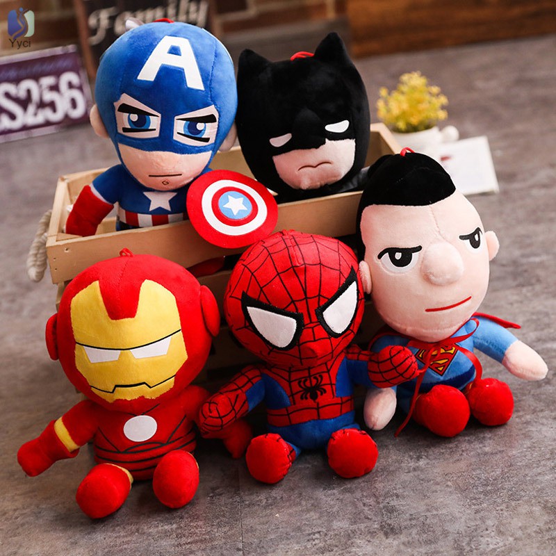 Đồ chơi búp bê nhồi bông mềm mại phong cách The Avengers trang trí nhà cửa dùng làm quà cho bé