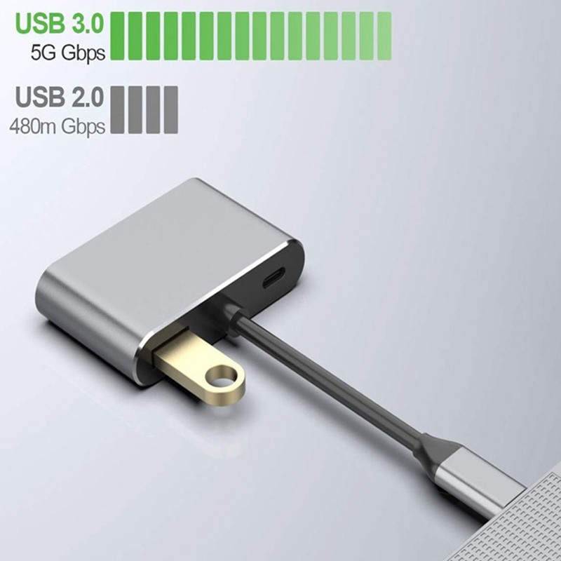 Bộ Chuyển Đổi 4 Trong 1 Usb C Sang Hdmi Vga Type C Sang Hdmi 4k Vga Usb3.0 | BigBuy360 - bigbuy360.vn