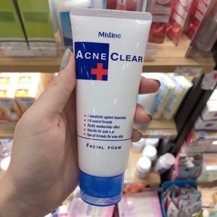 Sữa rửa mặt sạch mụȵ trứng cá sáng da Mistine Acne Clear Facial Foam Thái Lan