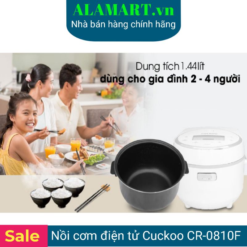 NỒI CƠM ĐIỆN TỬ CUCKOO CR-0810F 1.44L 2 - 6 người 0.8 kg gạo