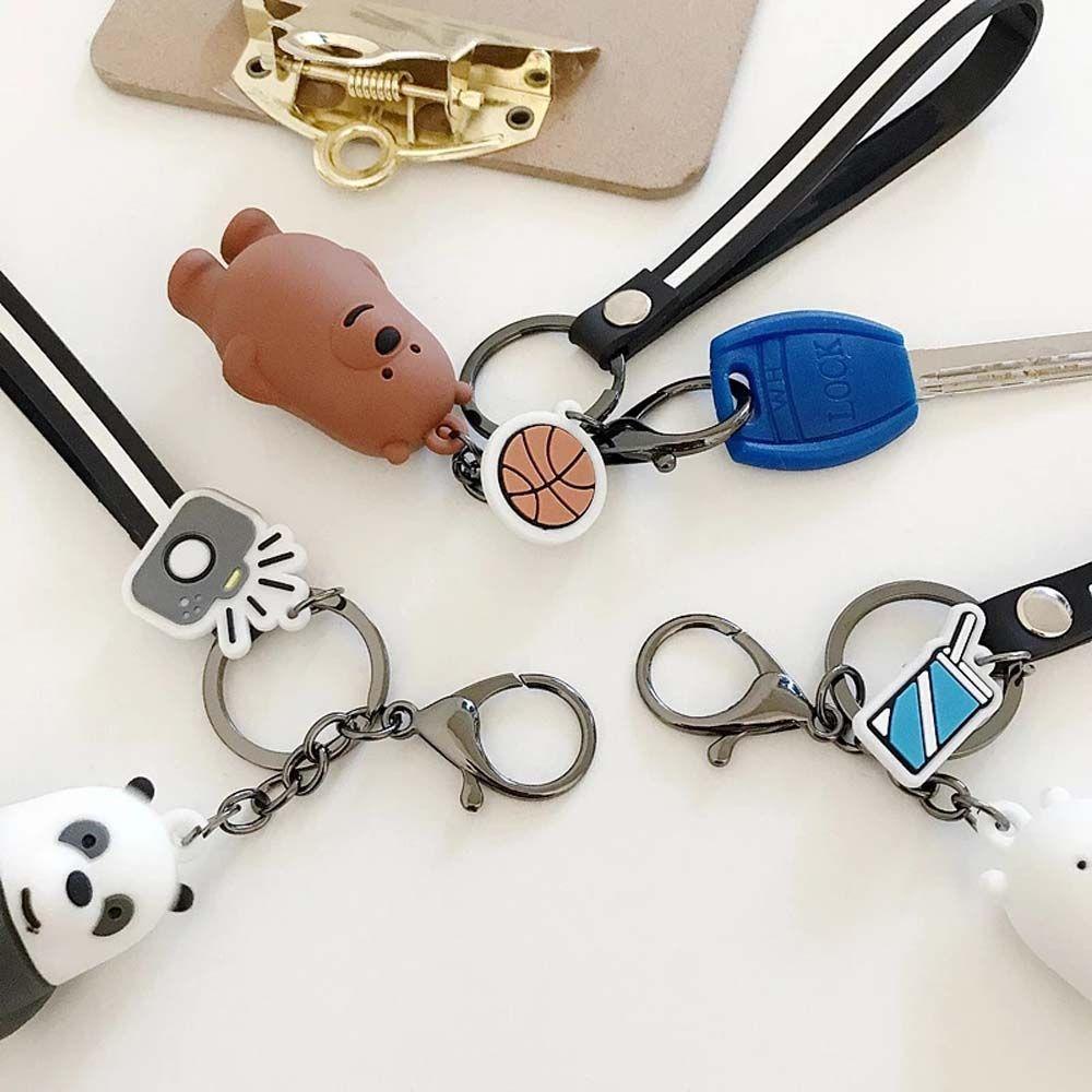 [COD] Móc Khóa Ba Chiều Hình Gấu Nhỏ Hoạt Hình Ba Chiều Có Dây Đeo Quà Tặng Bakcpack