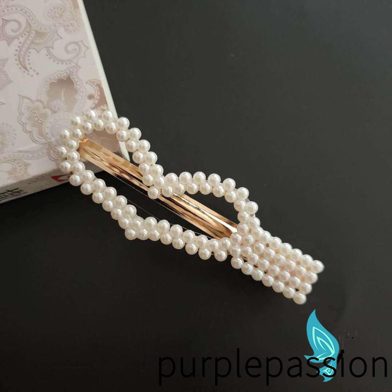 Kẹp Tóc Đính Ngọc Trai Nhân Tạo Phong Cách Công Chúa Ngọt Ngào Lãng Mạn Cho Bé Gái