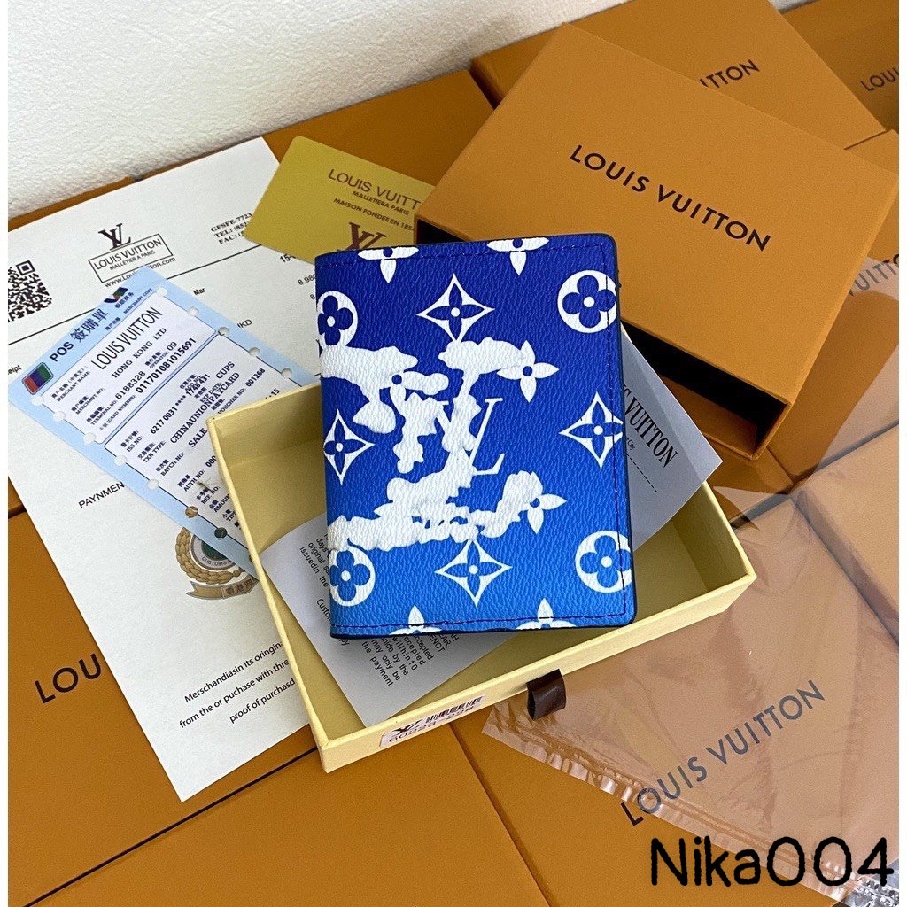 Bóp Ví Nam Họa Tiết LV Ví Ngắn Da Pu Cao Cấp Full Box Bill