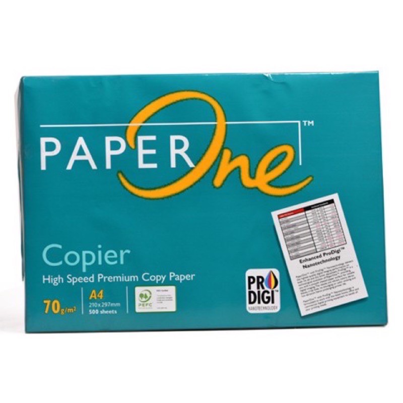 Giấy A4 Paper One định lượng 70gsm.