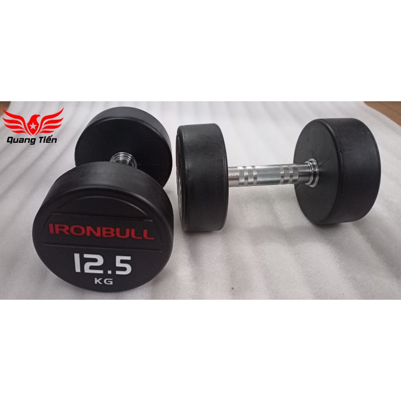 Tạ tay thép bọc cao su IronBull IR04 nhập khẩu 12,5kg ( giá 1 quả )