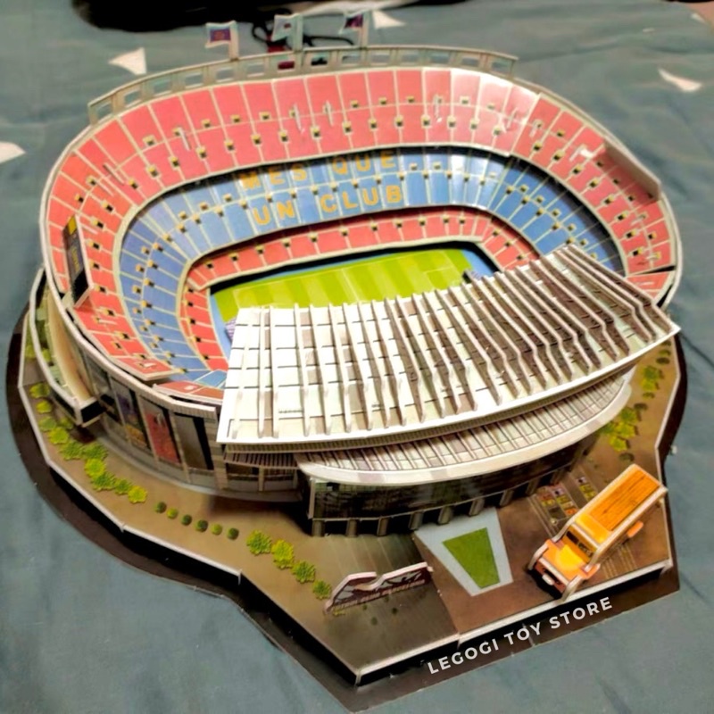 Đồ chơi lắp ráp Legogi giấy 3D mô hình THÀNH PHỐ và SÂN VẬN ĐỘNG BÓNG ĐÁ NỔI TIẾNG