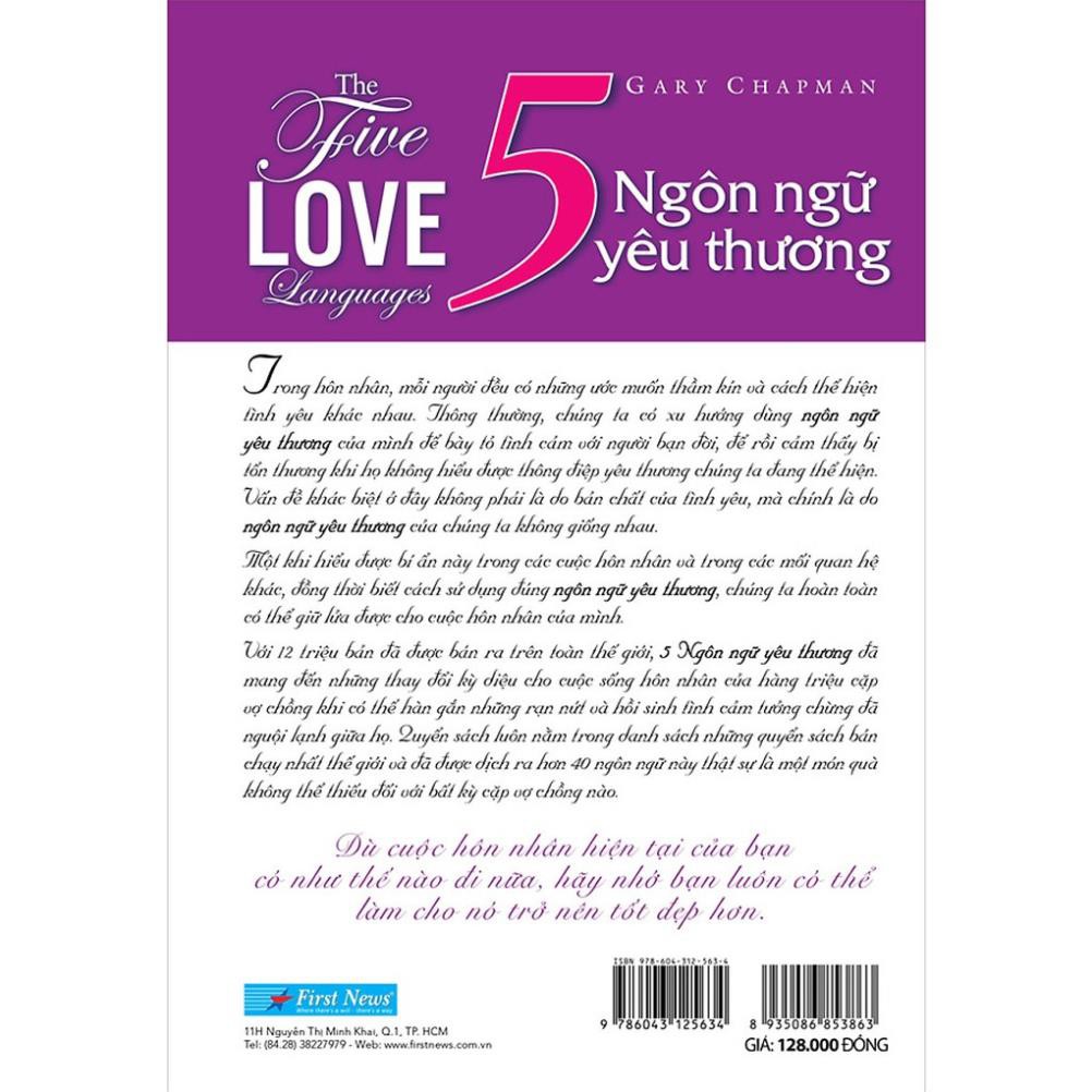 Sách - 5 Ngôn Ngữ Yêu Thương - The Five Love Languages (Tái Bản 2021) First News