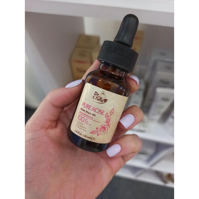 Tinh Chất Hoa Hồng 100% Tái Tạo Da, Sáng Da Farmasi Dr C Tuna Pure Rose Elixir Oil 30ml