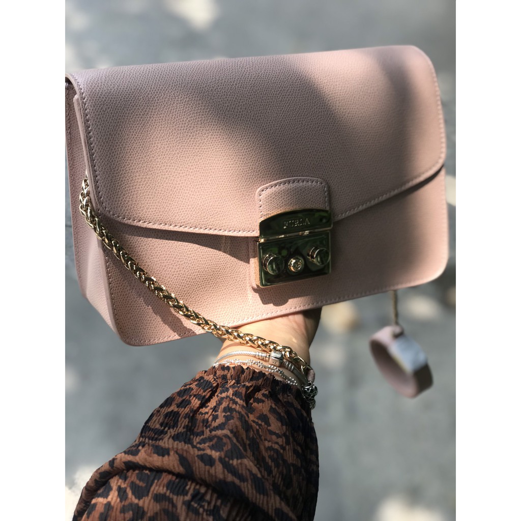 Túi xách chính hãng nữ Furla Shoulder size 25cm màu Moon cực xinh