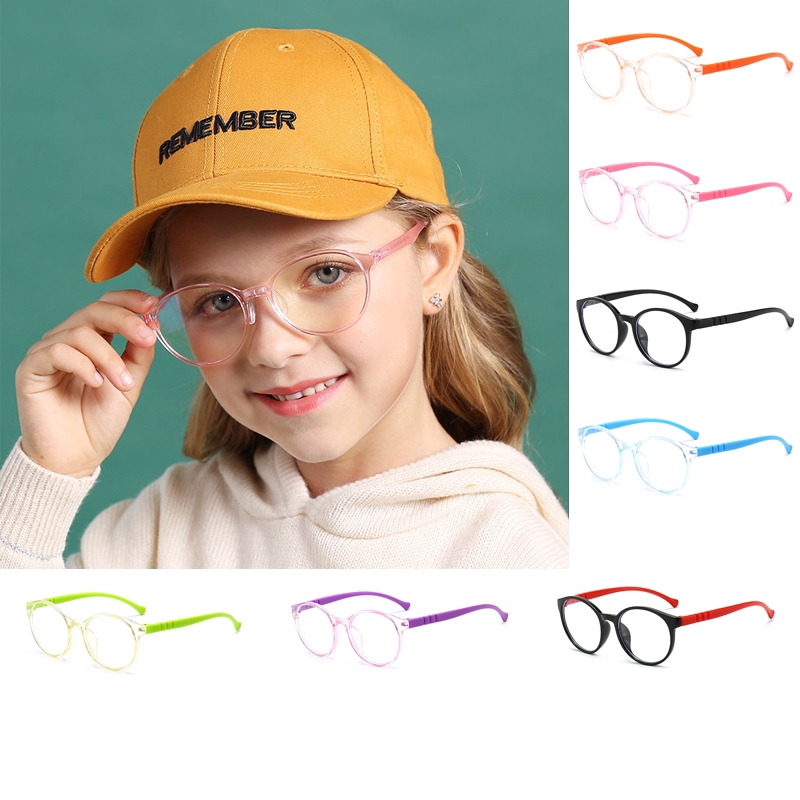 Mắt kính gọng tròn chống bức xạ hợp thời trang cho bé