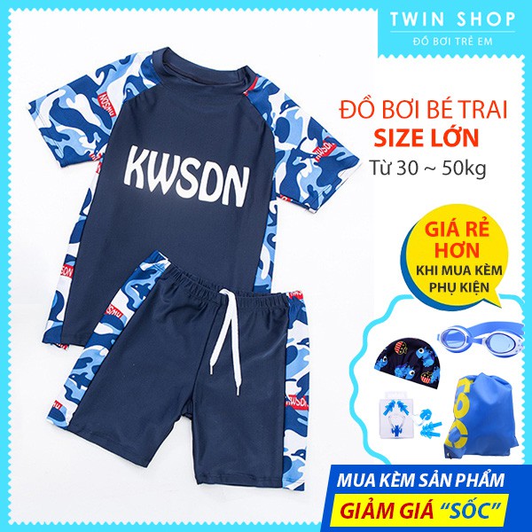 Đồ Bơi Bé Trai Size Lớn Twin, Đồ Bơi Áo Quần Rời Size Đại Cho Bé Trai Thiếu Niên Từ 30 ~ 50kg