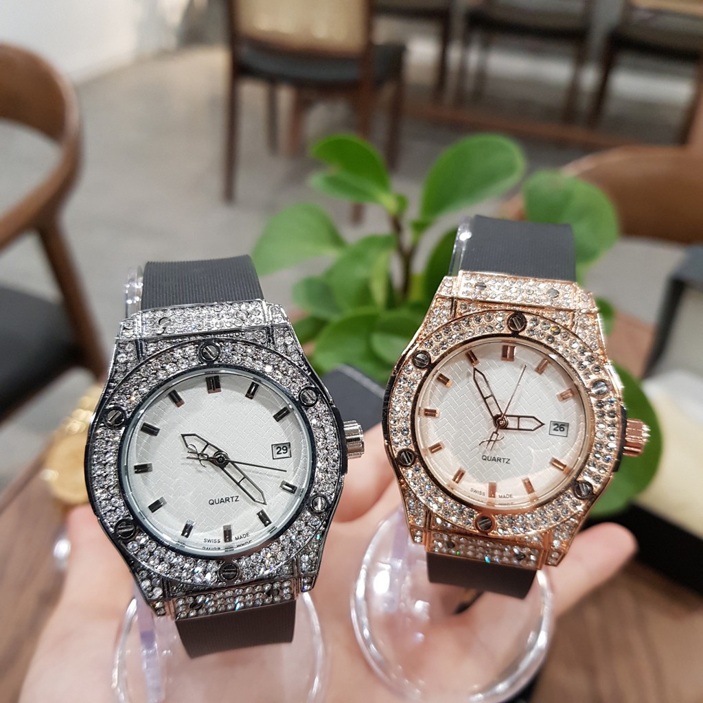 Xả Kho [ Xả Kho] FREE SHIP 99K ĐỒNG HỒ HUBLOT NỮ DÂY CAO SU HƯƠNG THƠM VANI ĐỘC ĐÁO