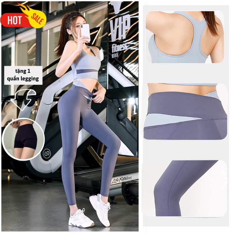 Bộ quần áo tập gym nữ,yoga,bra có đệm ngực thể thao thoáng mát thấm hút mồ hôi co giãn 4 chiều cao cấp 002 giá sốc