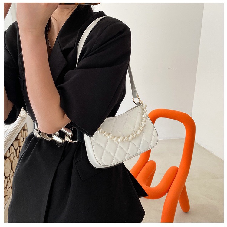 Túi xách nữ kẹp nách đeo vai phối ngọc thời trang sang trọng giá rẻ Diomi