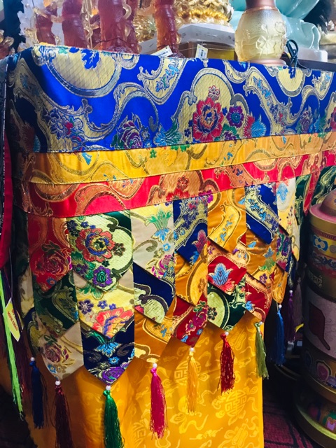 [PHÁP BẢO MINH CHÂU] Rèm 3 Tầng Thêu - Gấm Nepal - ĐẸP TỈ MỈ