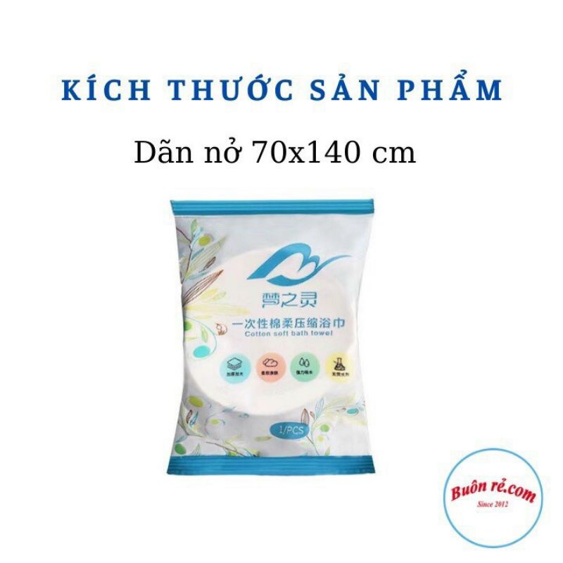 Khăn Tắm Nén Du Lịch bằng cotton tiện lợi dùng 1 lần 70*140CM