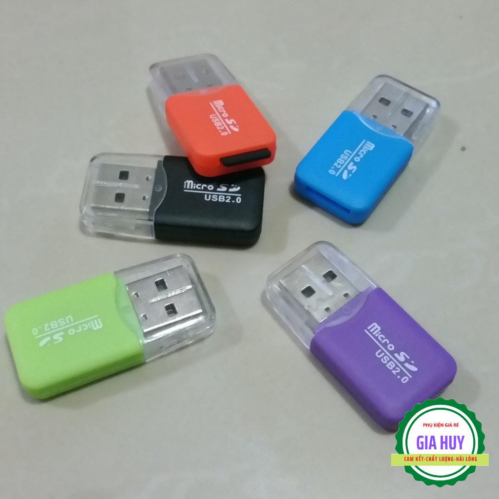 Đầu Đọc Thẻ Nhớ Mini Usb 20FREESHIP 50K Cho Laptop Nhiều Màu Sắc