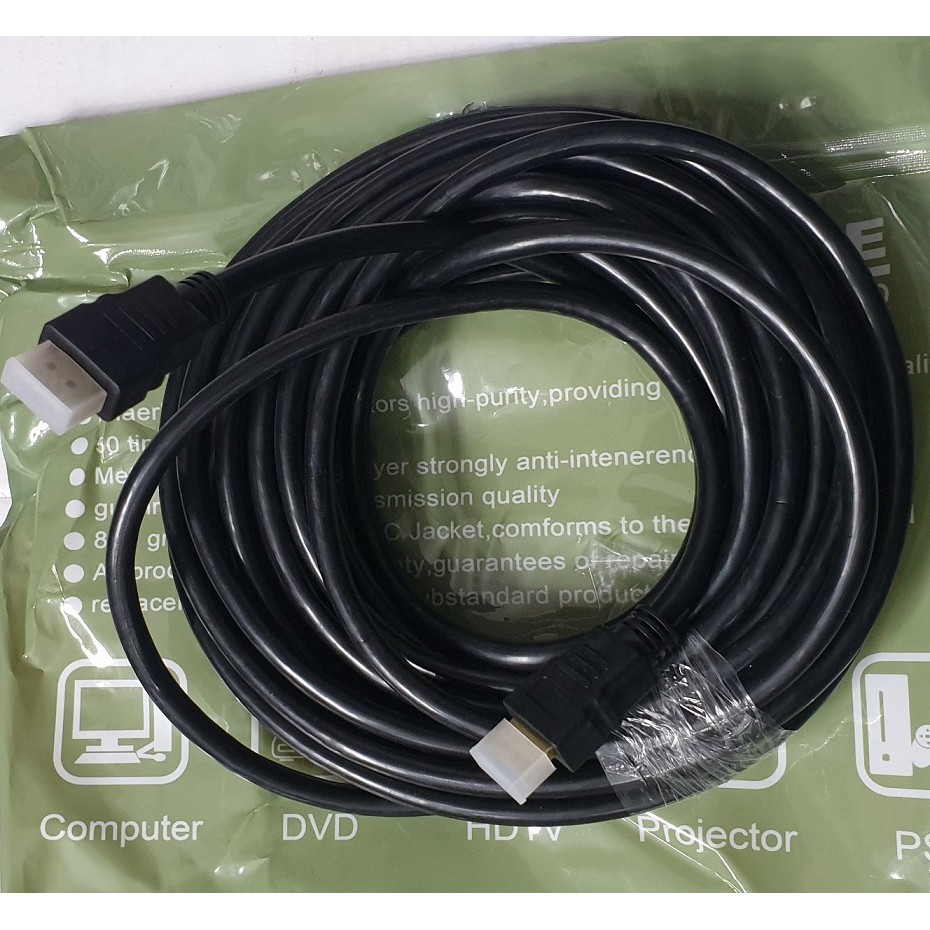 Dây Cáp tín hiệu HDMI 10M loại tròn Full HD (Màu đen)