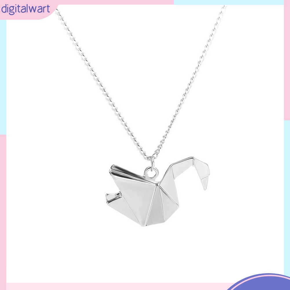 Dây chuyền mặt hình thiên nga phong cách origami thời trang nữ
