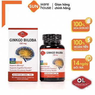 Viên uống bổ não Olympian Labs Ginko Biloba 120mg tăng cường trí nhớ