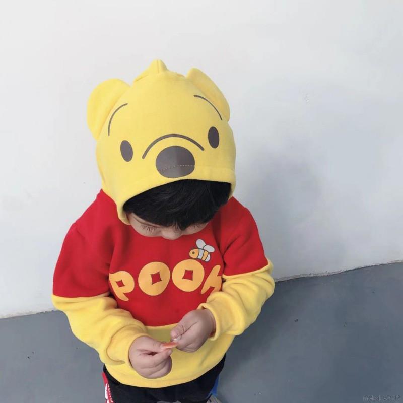 Áo Hoodies Có Nón Dài Tay In Hình Chuột Mickey Cho Bé