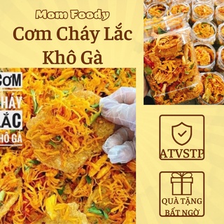 Cơm cháy lắc khô gà hũ 500gr - mom foody đồ ăn vặt ngon giá rẻ