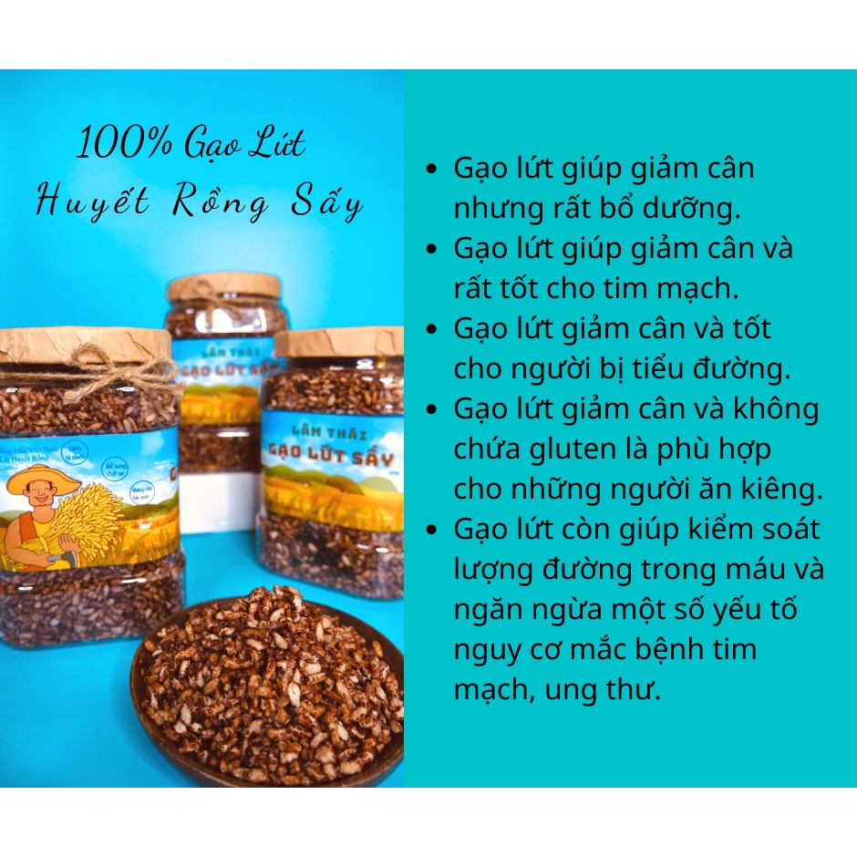 Hủ gạo lứt sấy Lâm Thái vị rong biển 500g - Chuẩn 100% gạo huyết rồng [CỰC NGON & DINH DUỠNG] ăn kiêng, ăn vặt | BigBuy360 - bigbuy360.vn