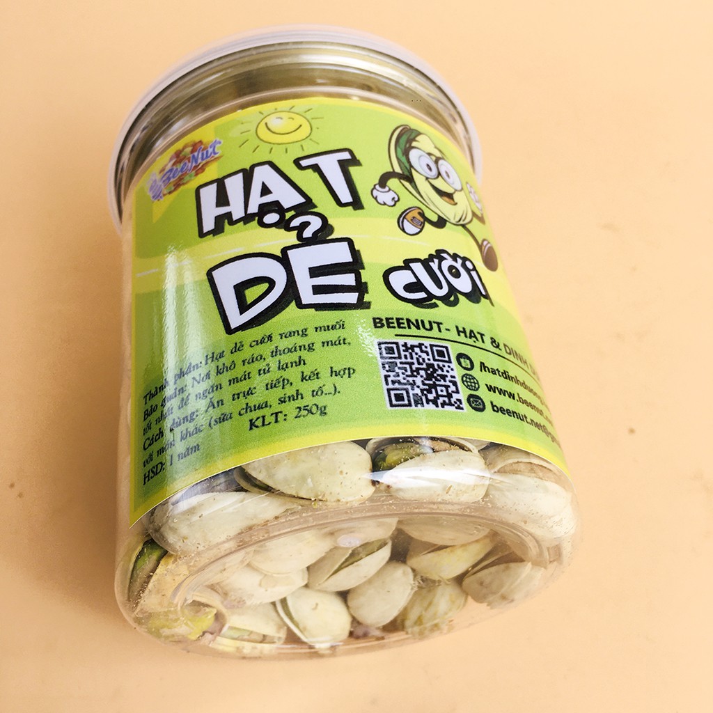 (Hũ 250g) Hạt dẻ cười Mỹ pistachios hạt dẻ cười không tẩy trắng Hạt dinh dưỡng beenut