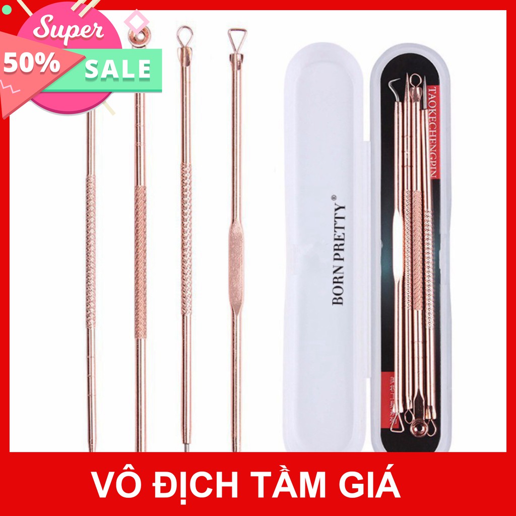 Bộ cây nặn mụn 4 cây 8 đầu  giảm giá 50% mua ngay nhanh tay [FREESHIP] [Mã FASHION10K hoàn 10K xu đơn 0Đ]