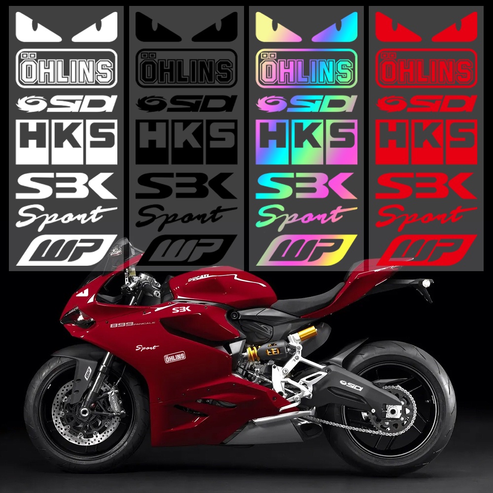 Nhãn hiệu Xe máy Ngoại vi Nhãn dán Mũ bảo hiểm phản quang Trang trí Decal Fender Sửa đổi Nhãn dán Phụ kiện