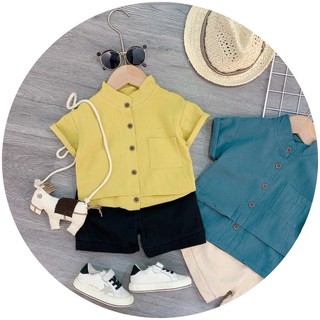 Set sơ mi đũi cổ tàu