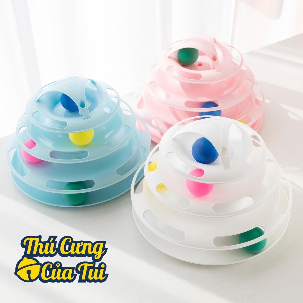 Đồ Chơi Tháp Banh 3 Tầng Cho Mèo Vờn Bắt - Thú Cưng Của Tui