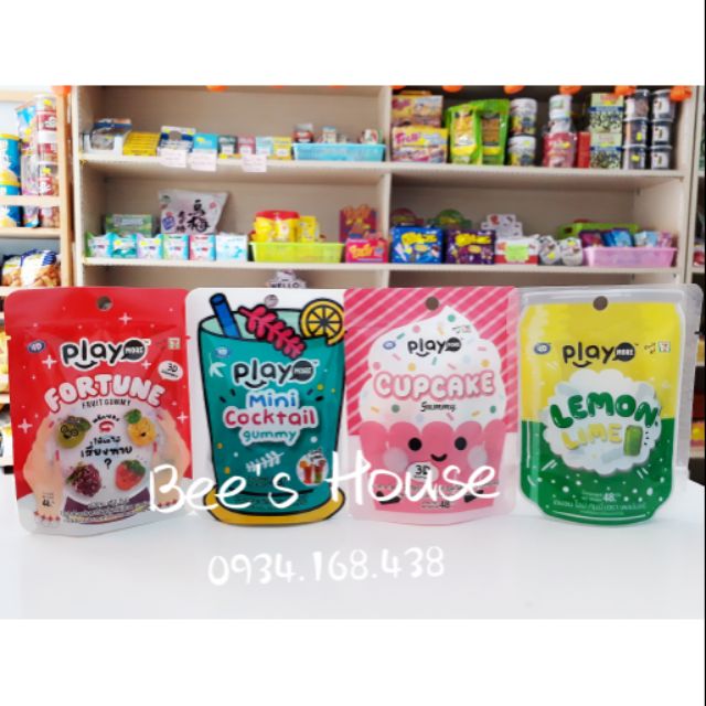 Kẹo dẻo Play More Thái Lan Vị Trái Cây Gói 48g
