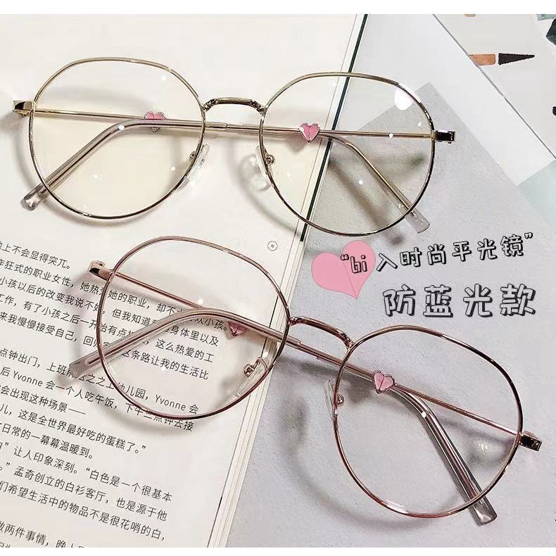 【0-600°Mắt kính cận gọng tròn chống bức xạ cho nam nữ