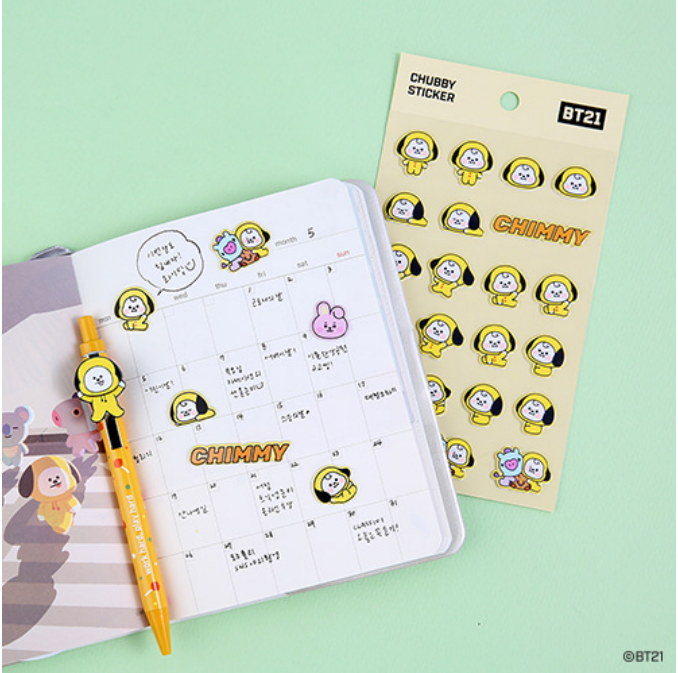 B153 MONOPOLY X BT21 BABY CHUBBY  STICKERS CUTE 100% official BT21 BTS original authentic