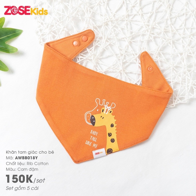 Khăn/Yếm tam giác cotton Zose kids đủ mẫu xinh yêu