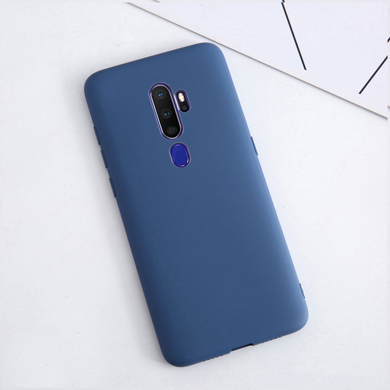 Ốp lưng silicone màu trơn kiểu dáng đơn giản thời trang cho Oppo A9/A5 2020 A92020 A 9 A52020