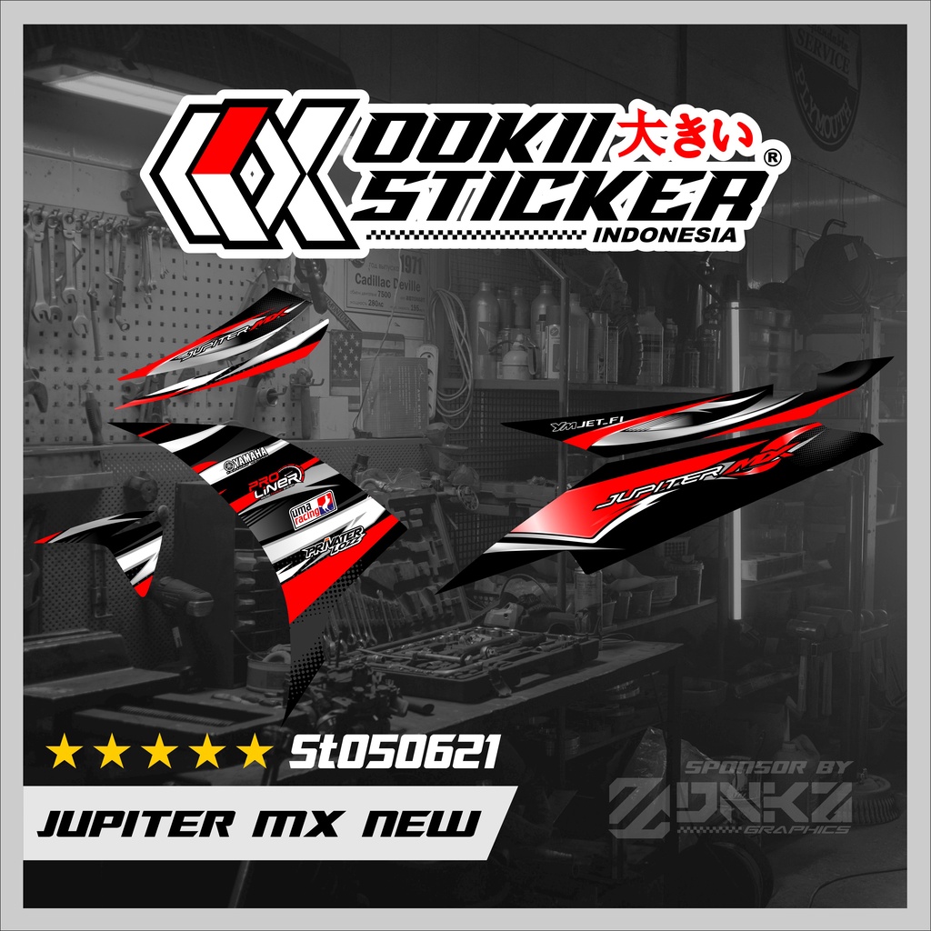 Jupiter MX Mới 135 Miếng Dán Decal Sọc Jupiter MX Mới 135 Premium Racing ST050612 OOKII