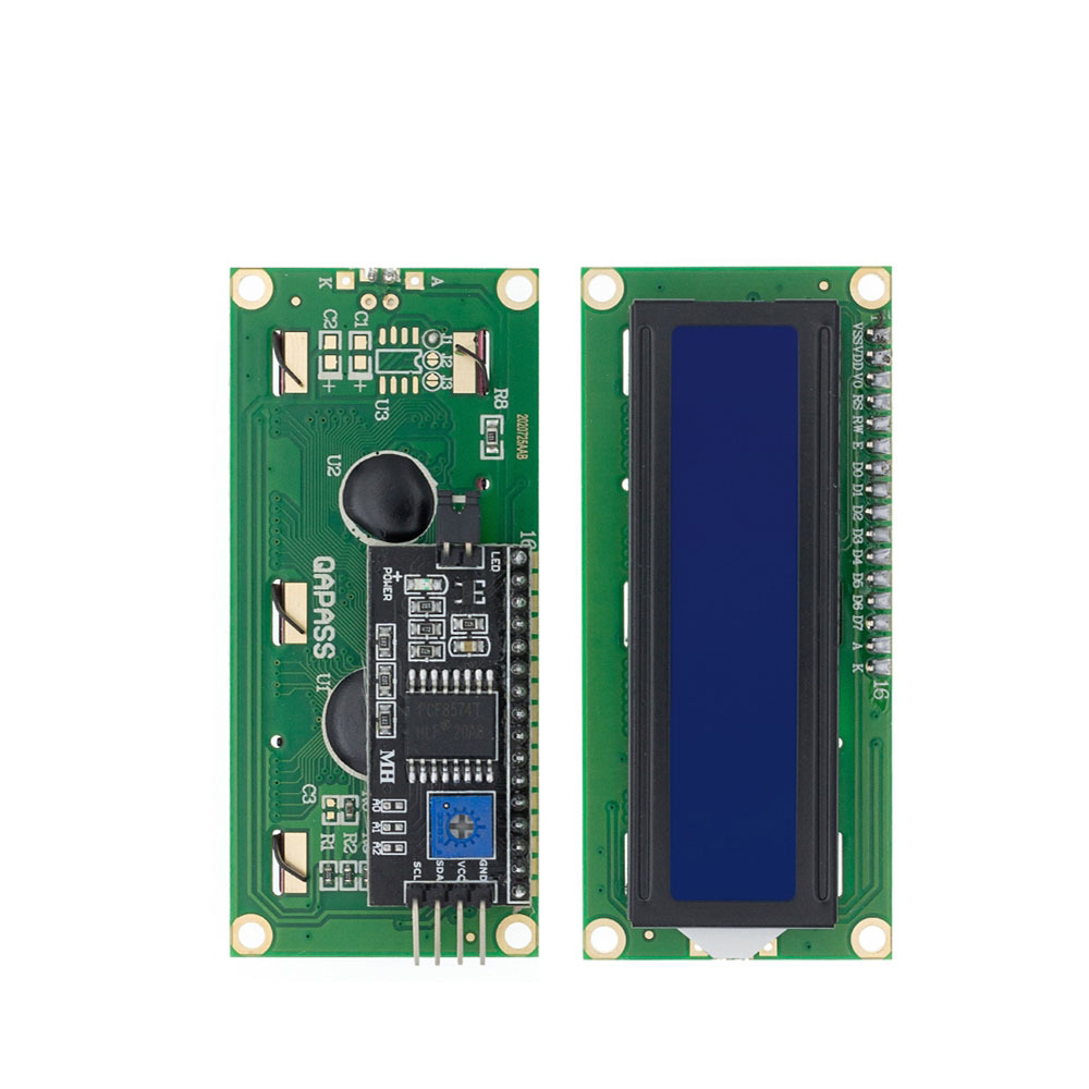LCD1602 1602 Mô-đun LCD Màu xanh lam / Vàng Màu xanh lá cây Màn hình 16x2 Ký tự LCD Màn hình LCD PCF8574T PCF8574 IIC I2C Giao diện 5V cho arduino 