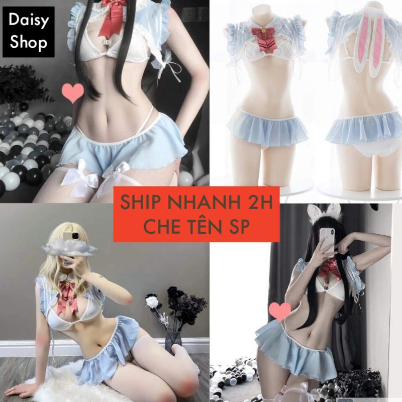 Cosplay thỏ ngọc bunny sexy - bộ đồ lót lingerie nội y hóa trang gợi cảm Halloween đêm Giáng Sinh Noel