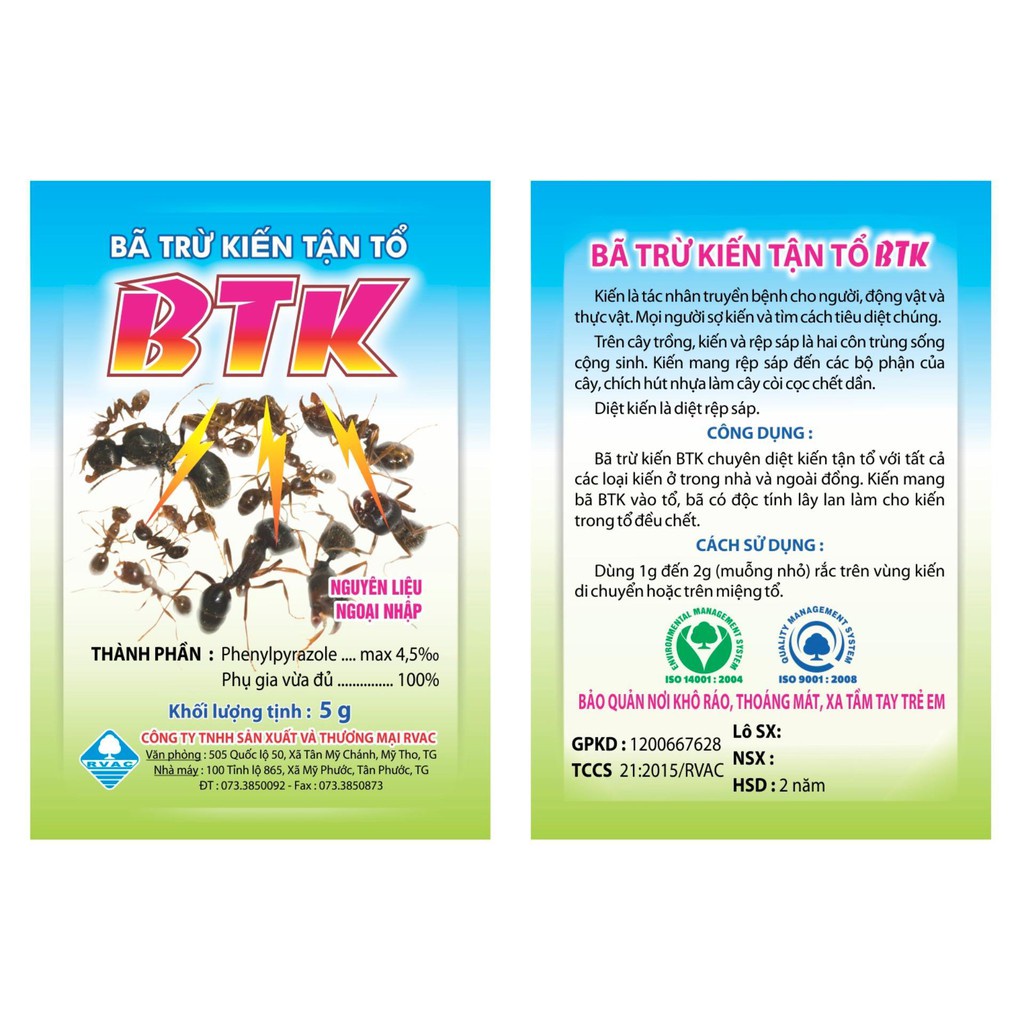 BTK 5gram Bả trừ kiến diệt kiến tận tổ